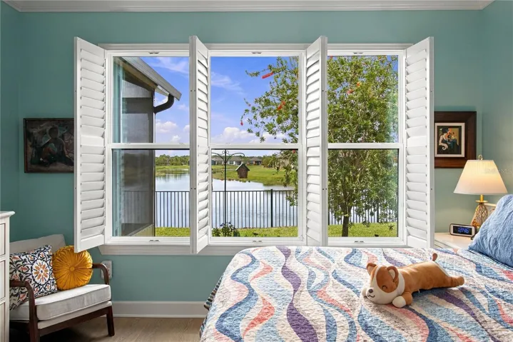 Pond view from Master Bedroom