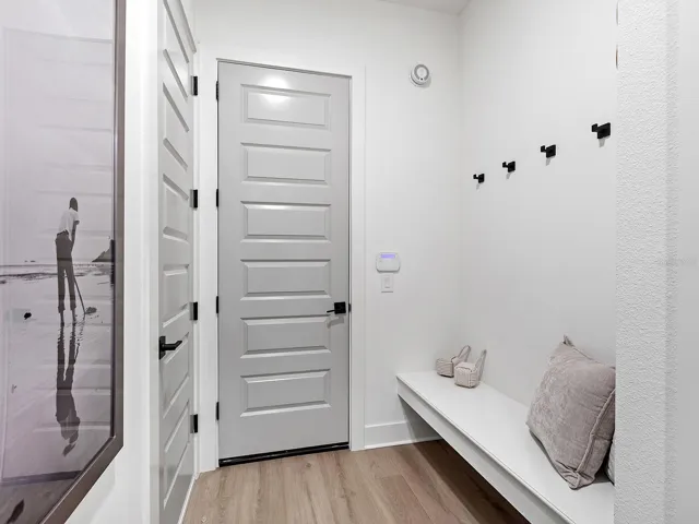 Mudroom entry with built-in bench