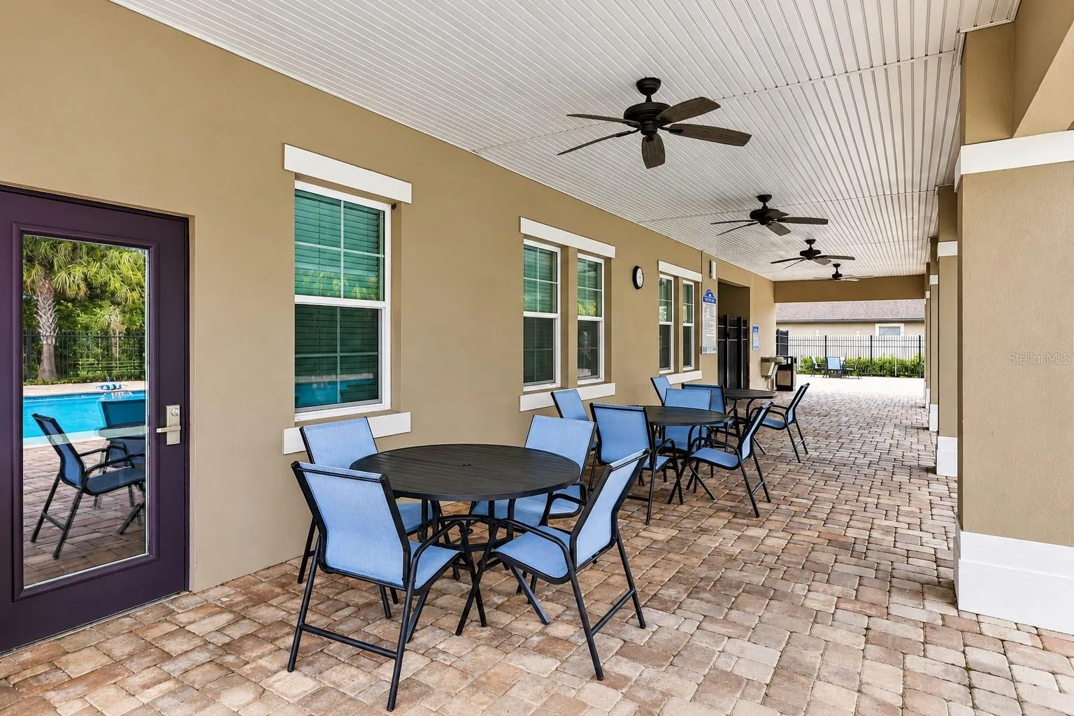 Fan cooled pool area