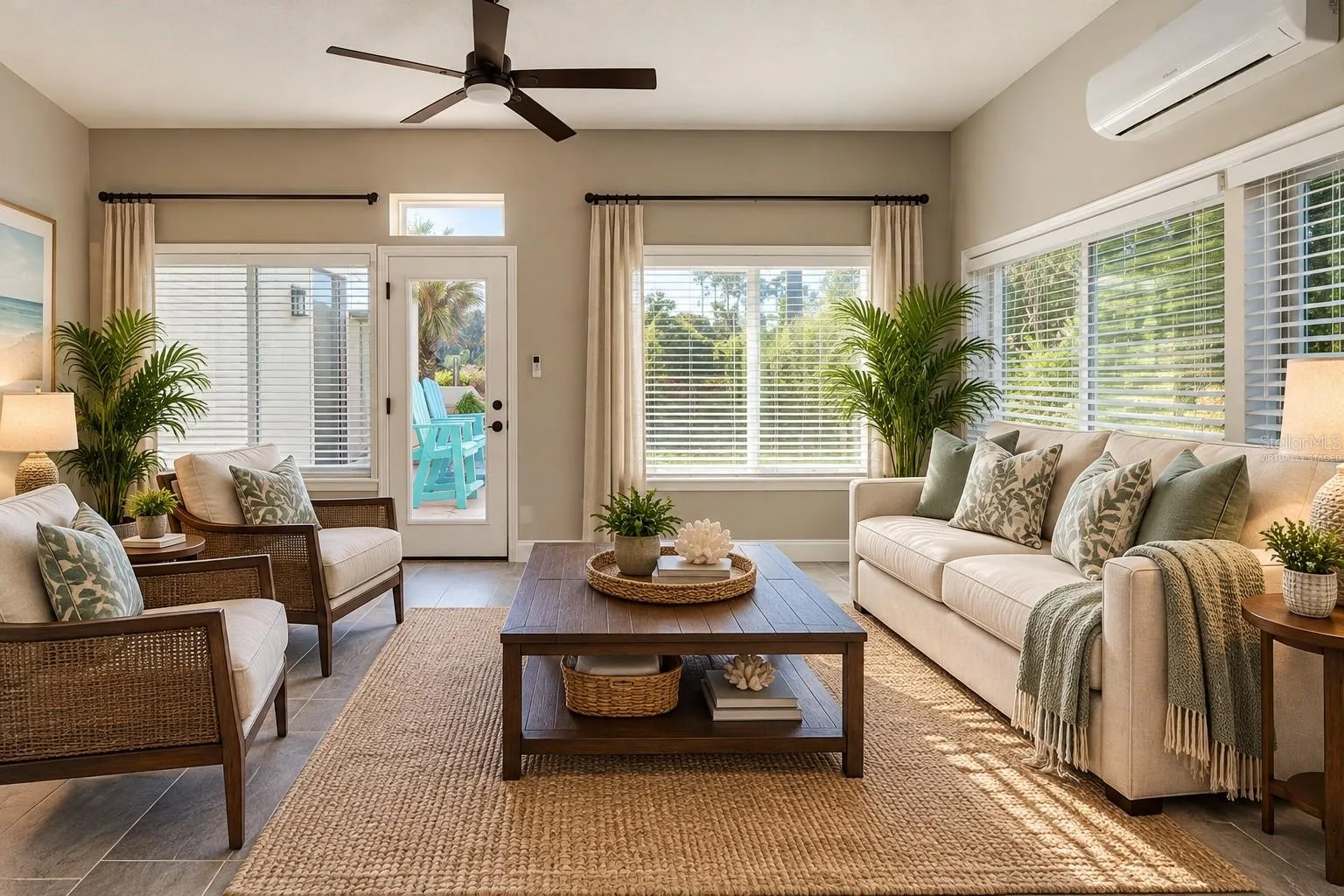 Virtually Staged Florida Room