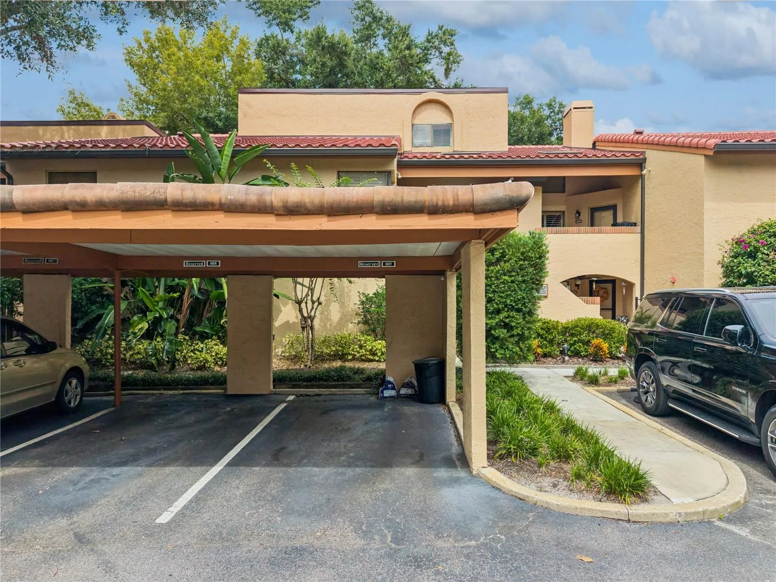 Separately deeded covered carport