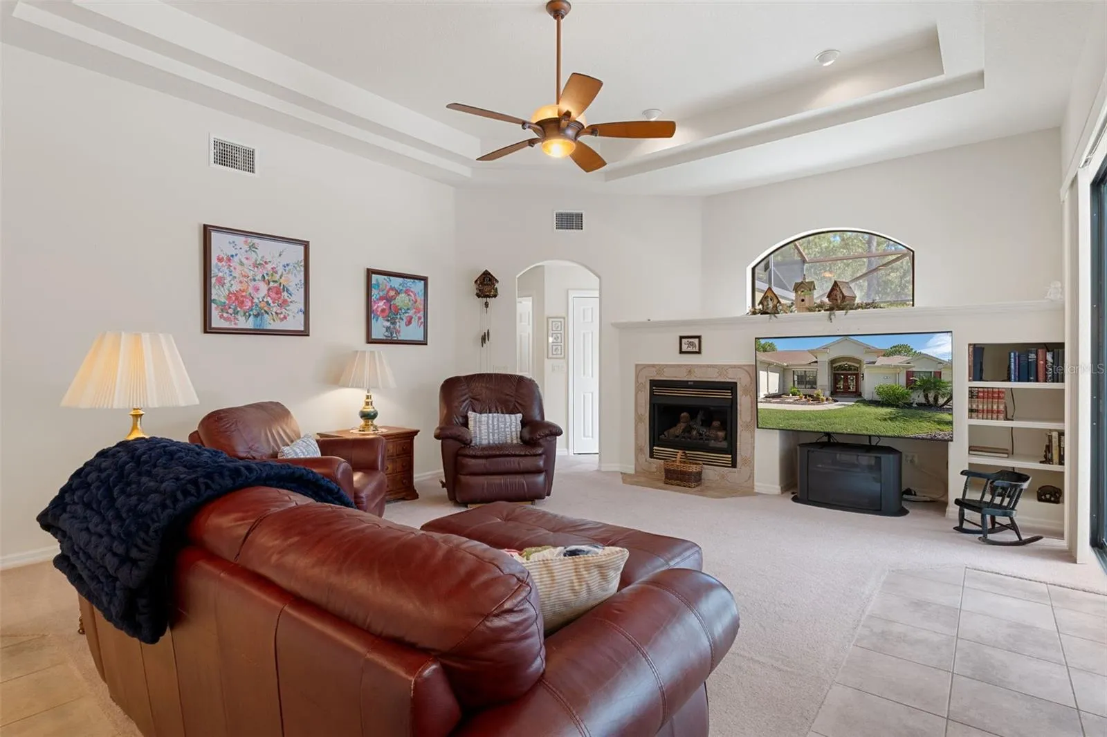 Family Room with gas fireplace