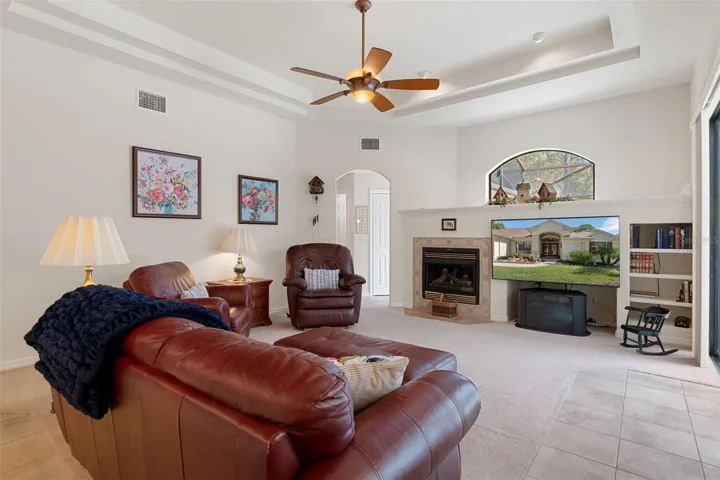 Family Room with gas fireplace