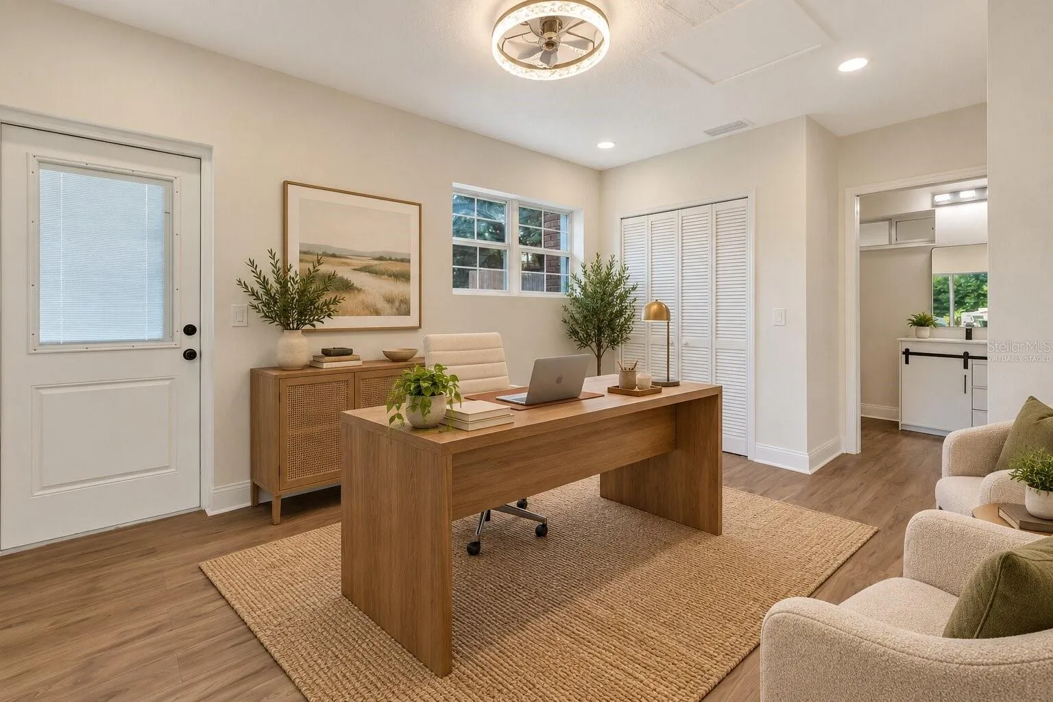 Flexi Room Virtually Staged as Home Office