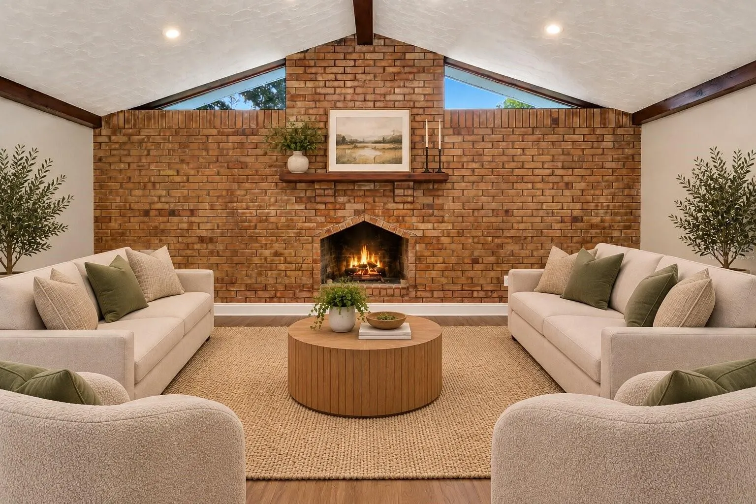 Virtually Staged Family Room