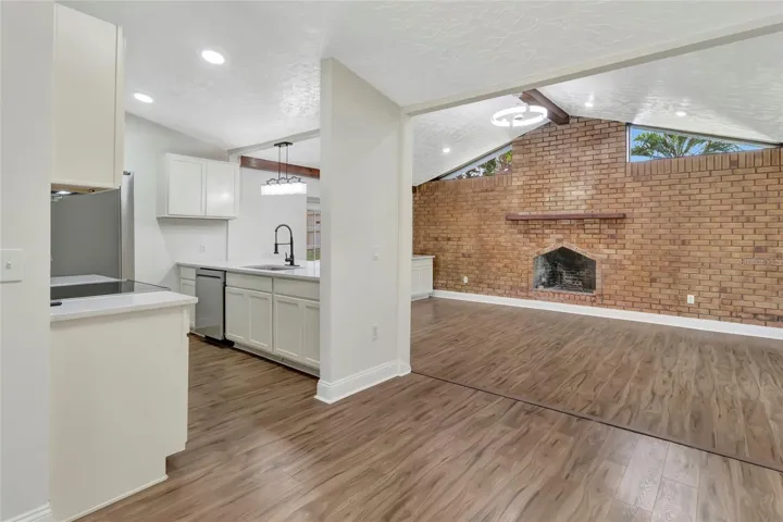 Family Room with the Kitchen