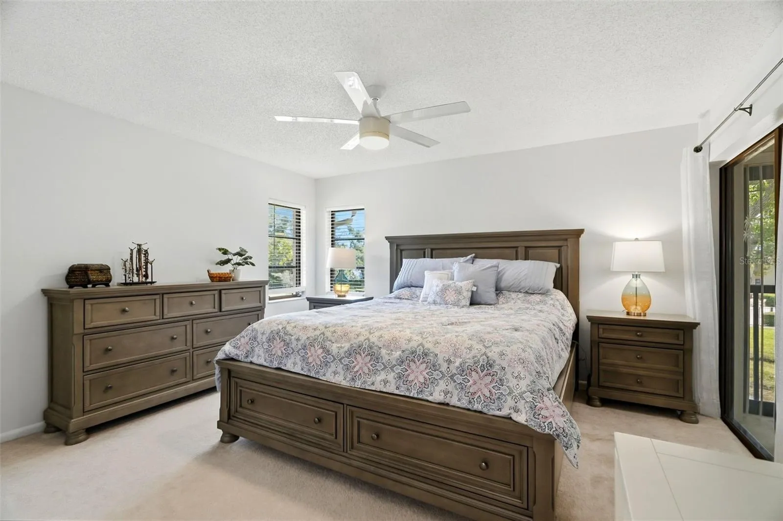 Bedroom Overlooks Balcony + Pond Views