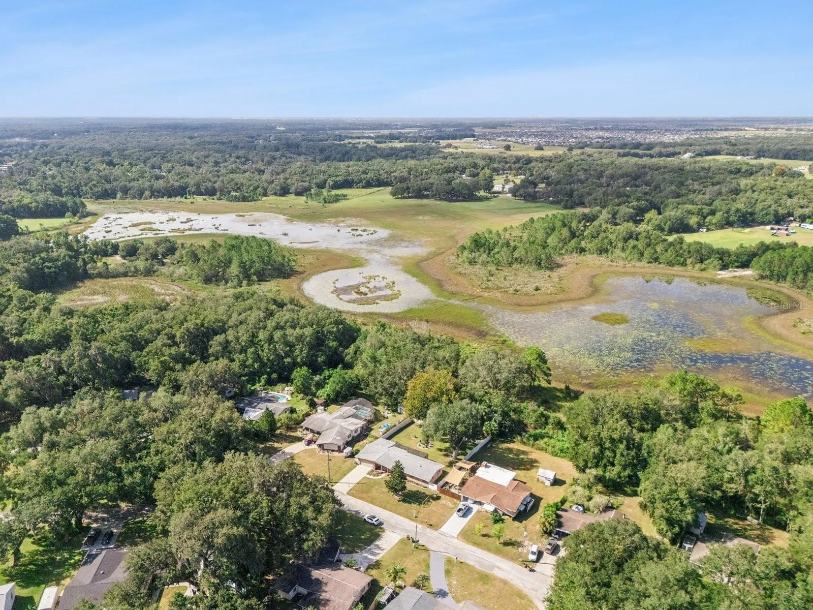 Wide aerial of Spring Lake and surrounding area