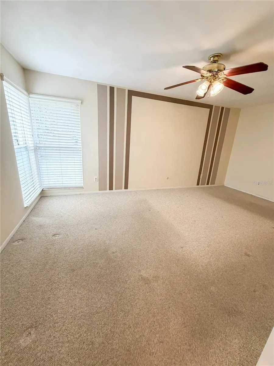 Primary suite is very spacious and boosts a walk in closet.