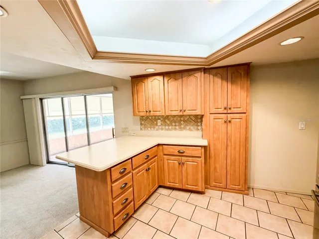 Plenty of cabinets and countertops
