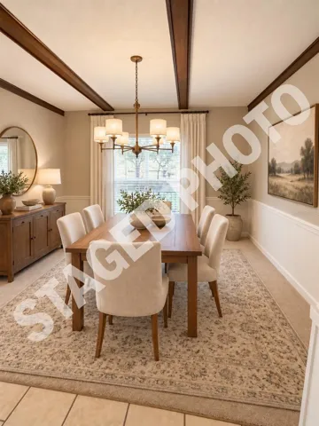 STAGED PHOTO- again only paint, a new chandeleier and furniture in this staged photo.