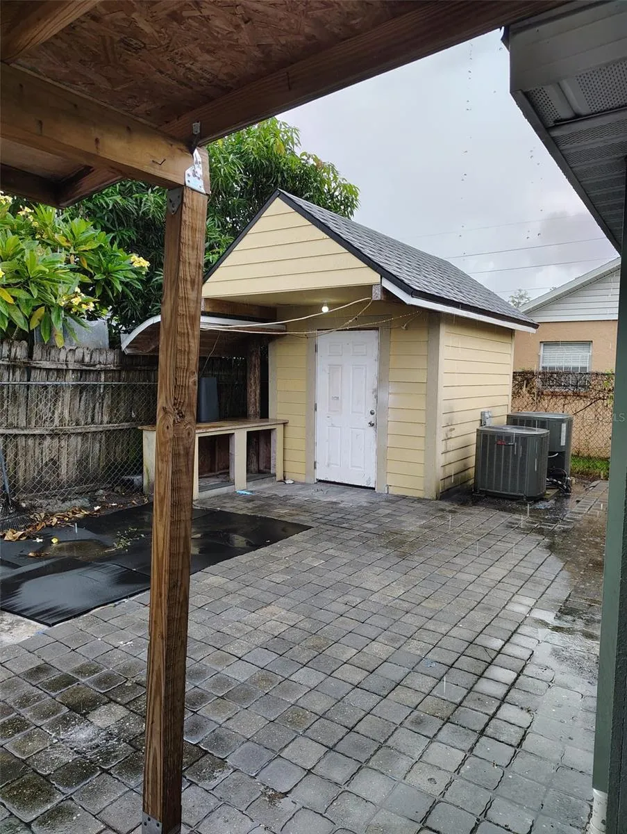 BACK YARD WITH SHED