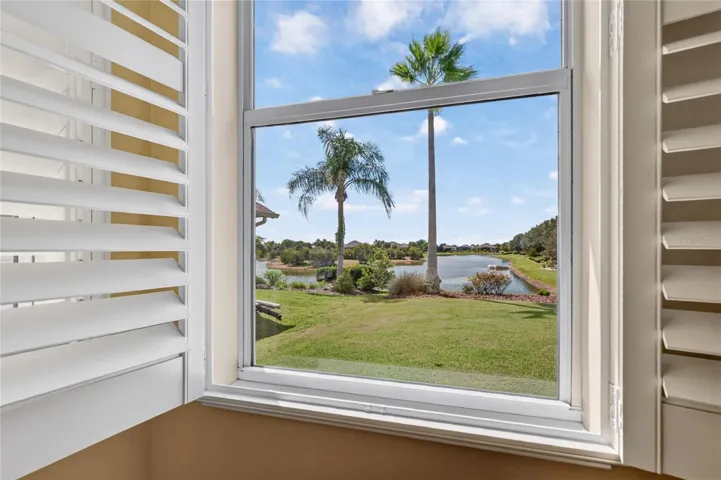 The shutters provide privacy.