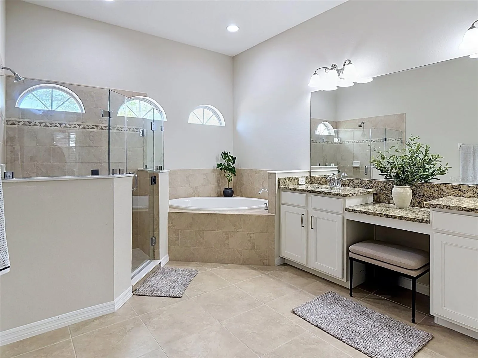 Primary Bath with Soaking Tub &amp; Dbl Vanity
