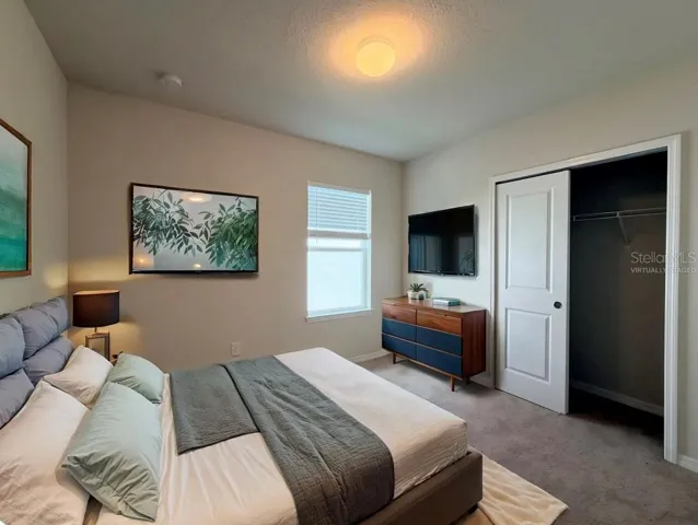 Virtually staged guestroom