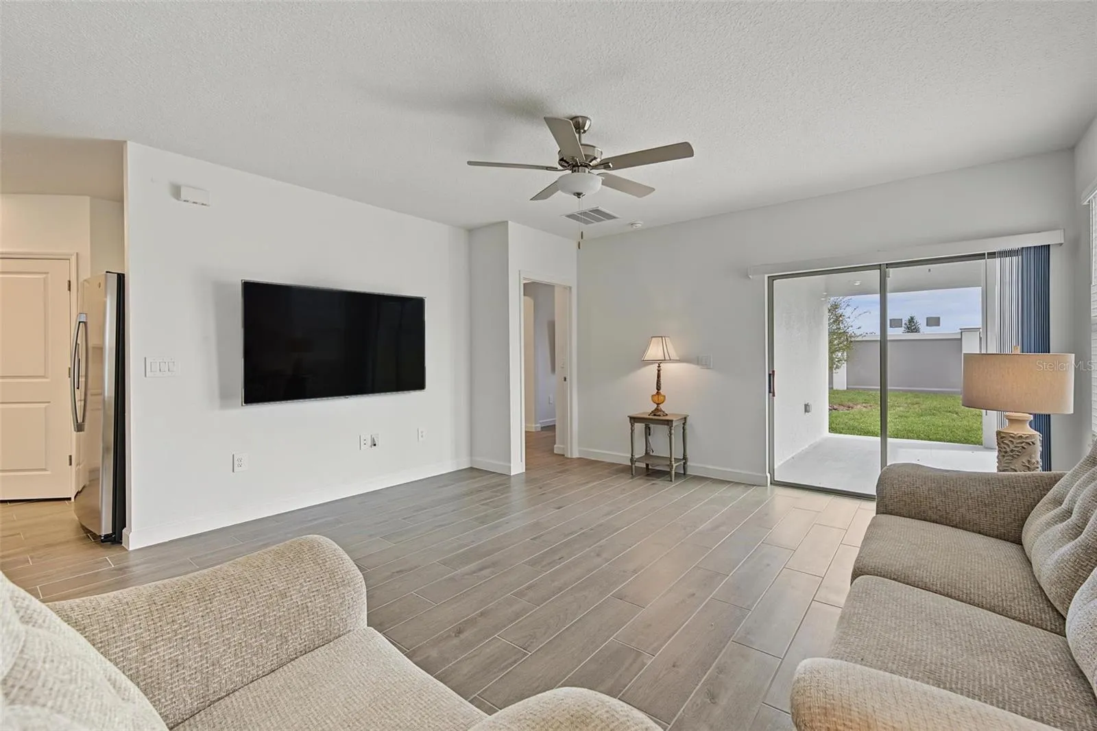 spacious family room