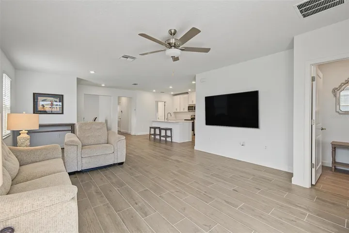 family room is open to kitchen