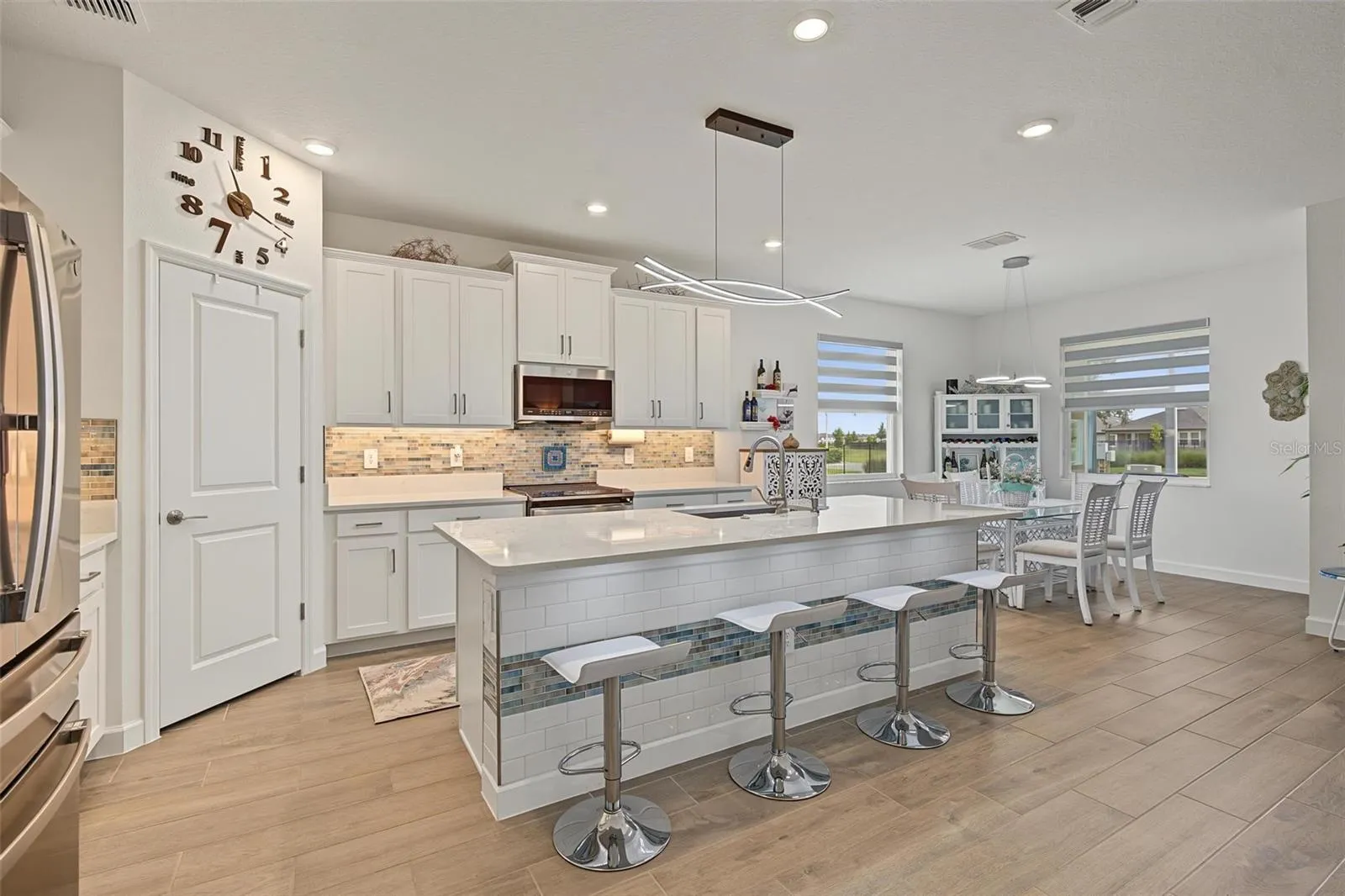 kitchen is highly upgraded