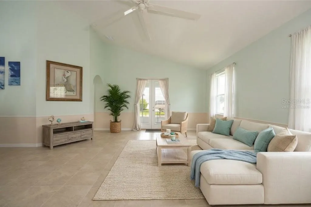 Virtually staged Living room