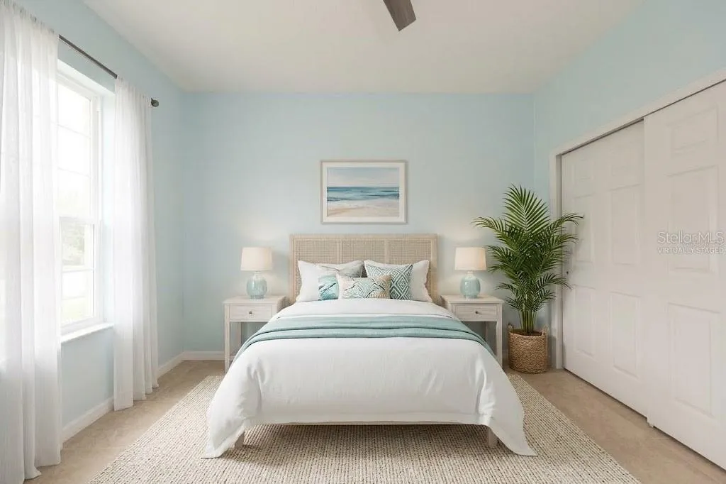Virtually staged Bedroom 2