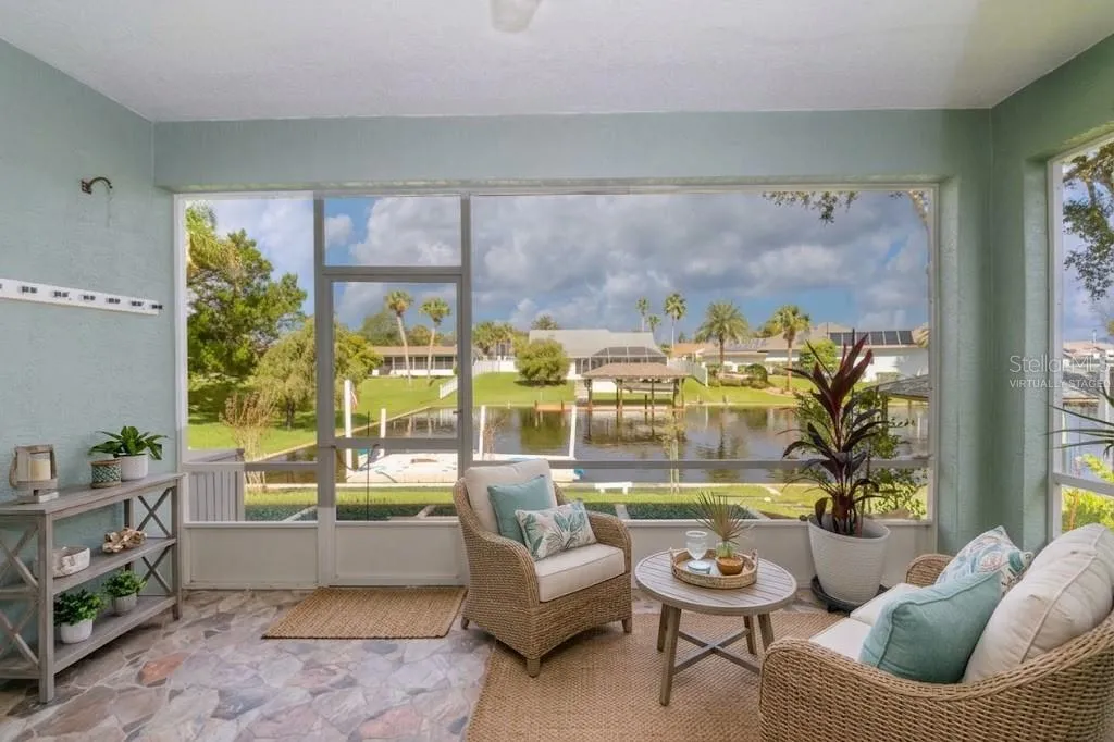 virtually staged lanai