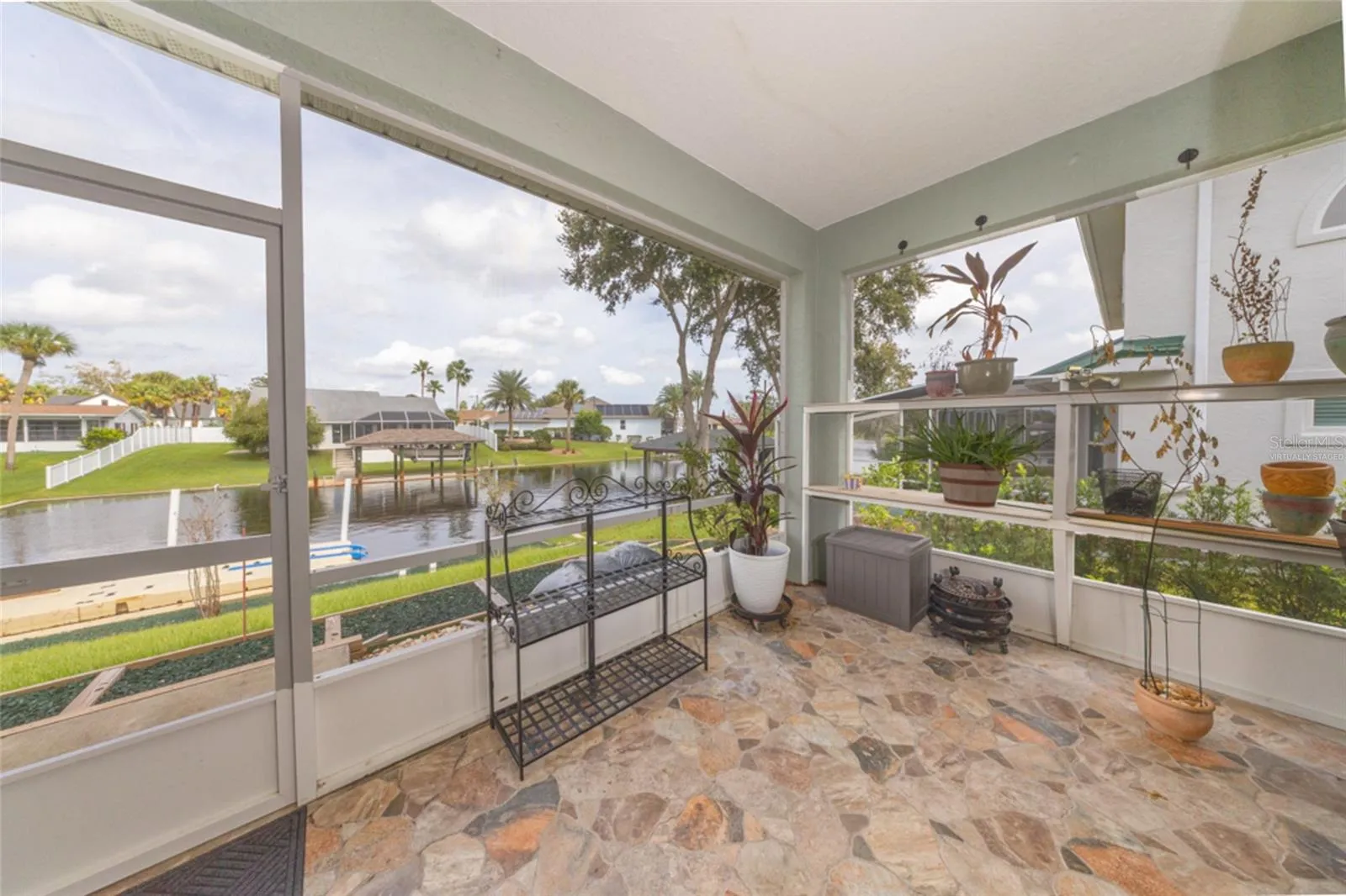 virtually staged lanai