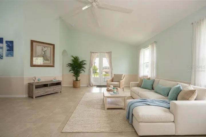Virtually staged Living room
