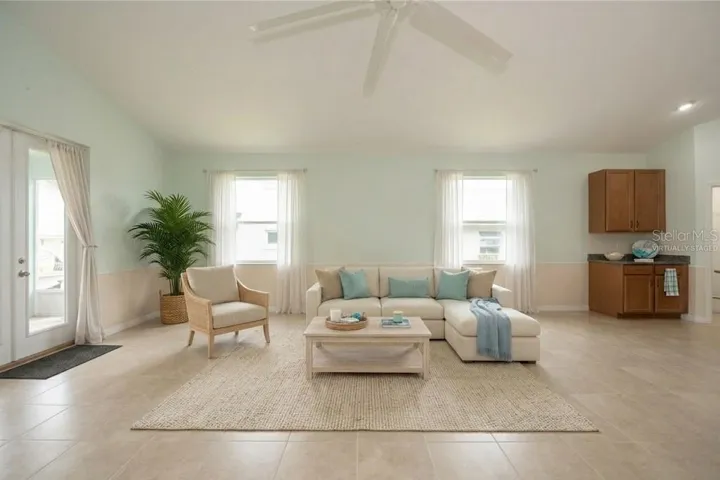 Virtually staged Living room