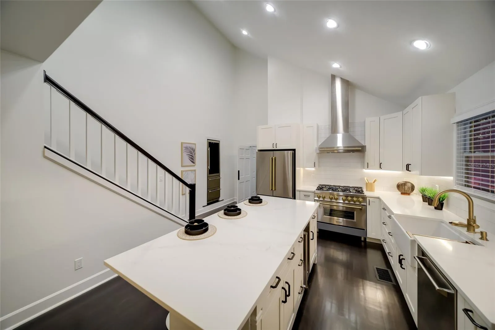 Vaulted Ceilings in the kitchen.