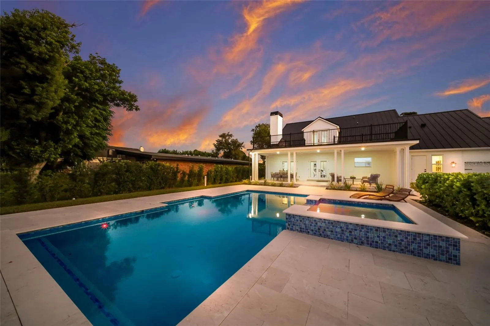 Plenty of deck space around the pool and spa