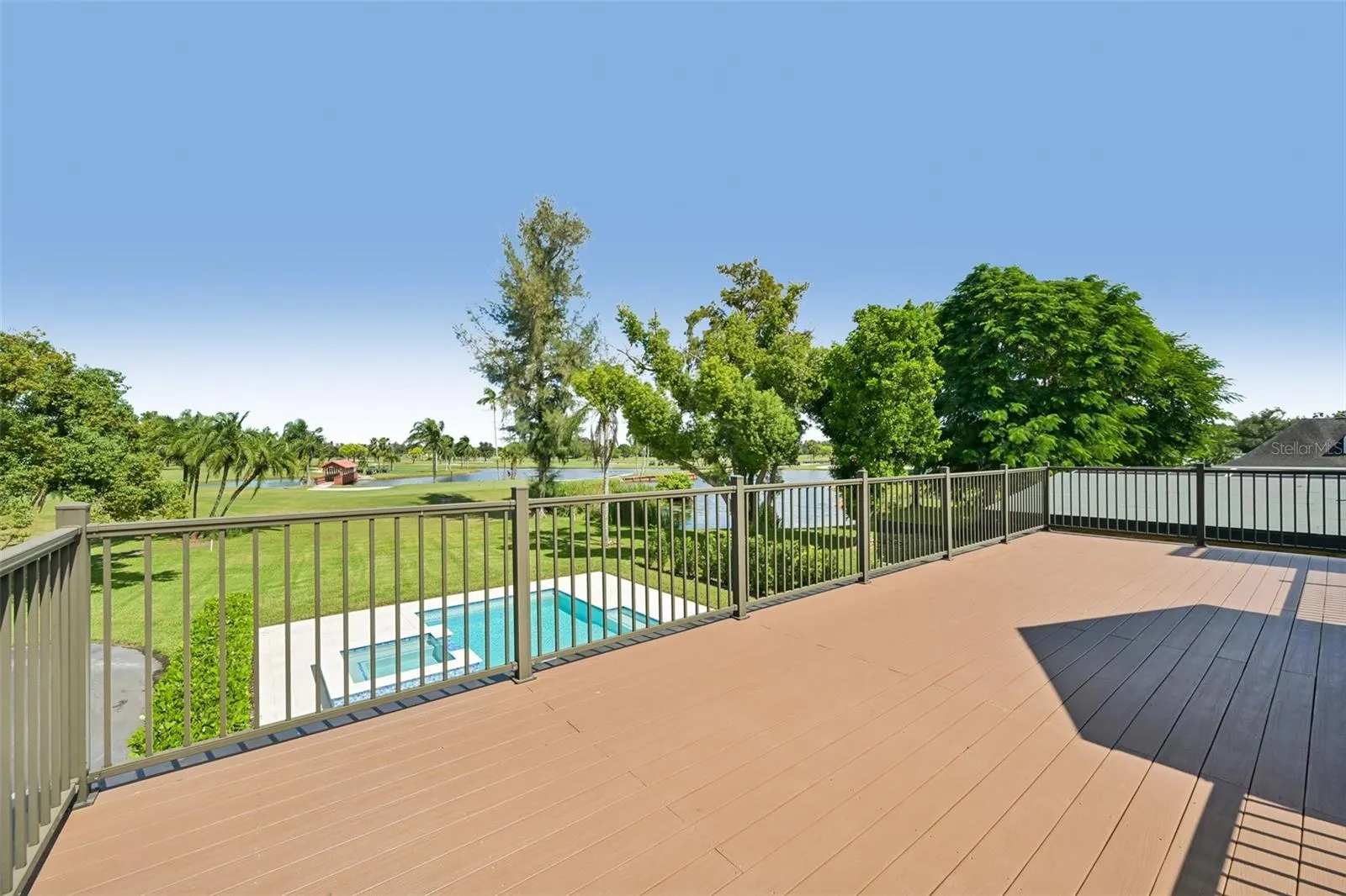 Spacious upstairs deck.
