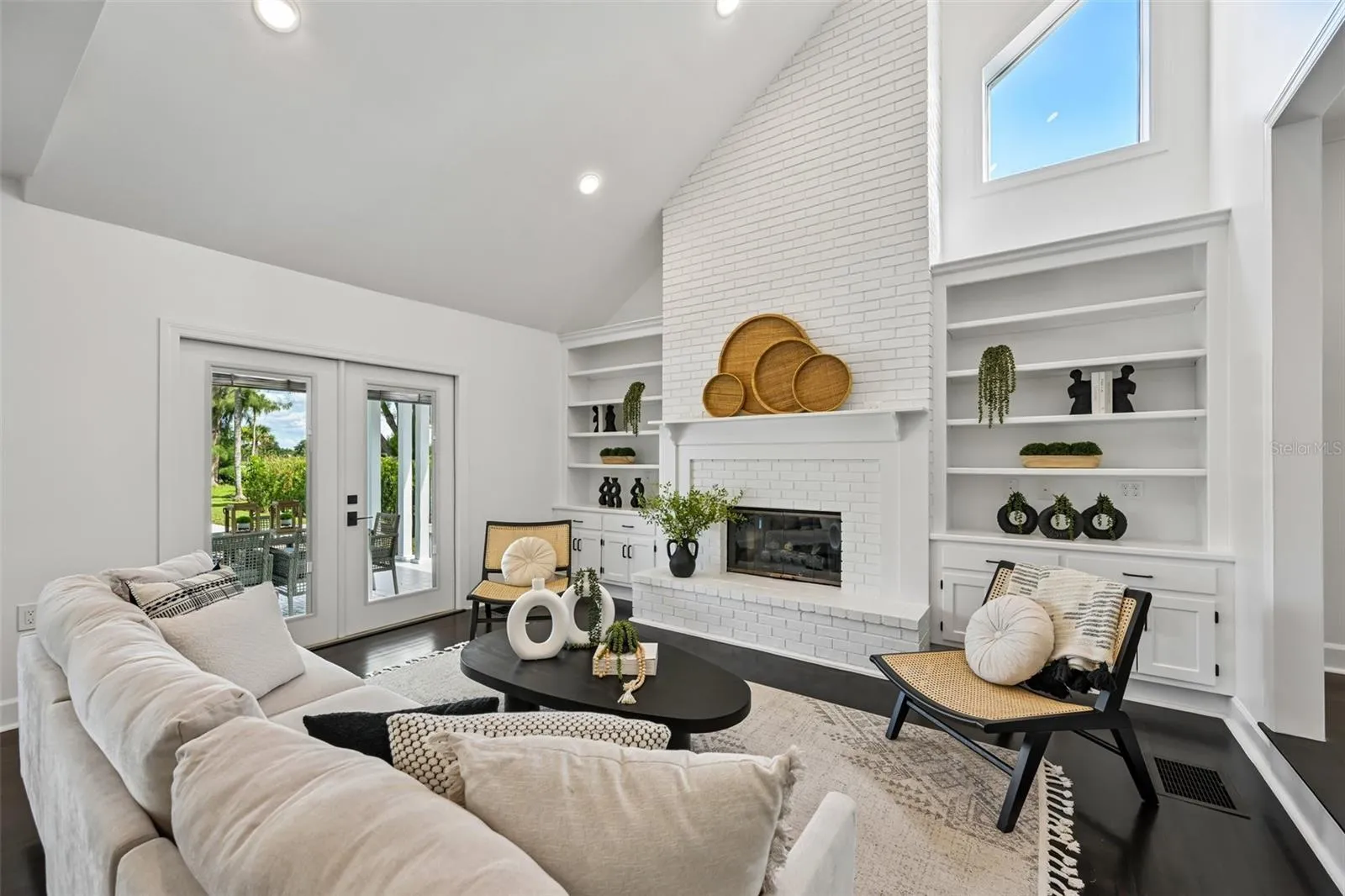 Light and bright with access to the back porch and private pool.