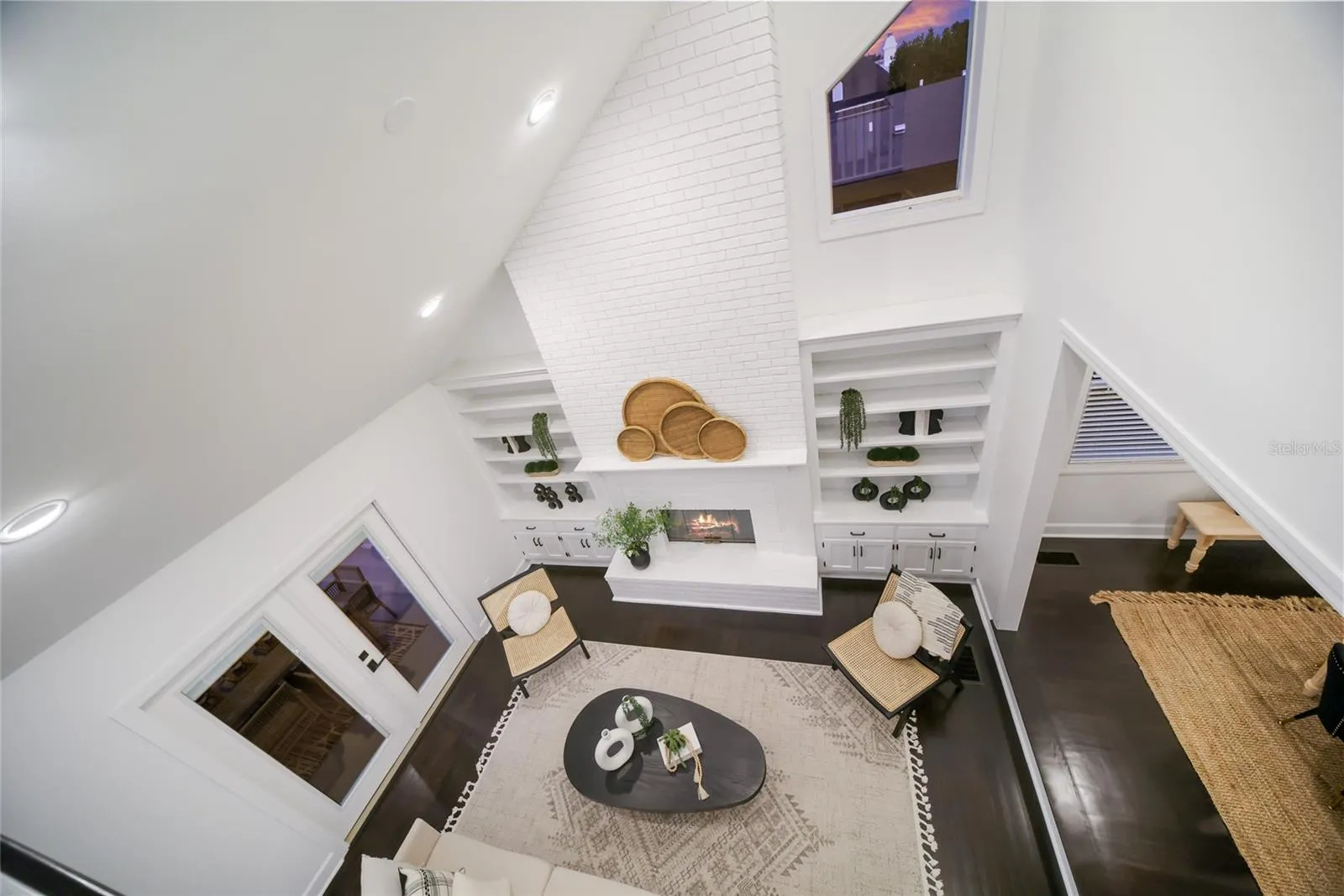 View of family room from the loft.