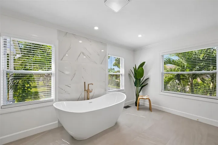 Free standing tub.