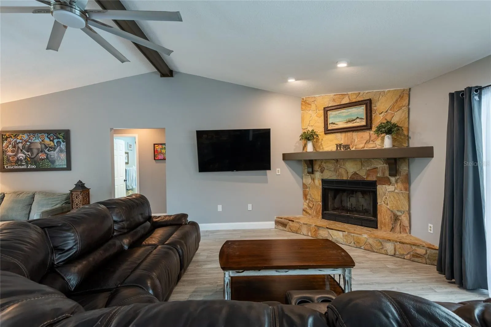 Spacious great room with one open, versatile space perfect for entertaining, relaxing, and gathering with family and friends.