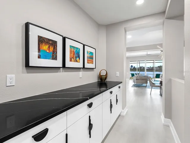 All New Custom Cabinetry &amp; Artwork Wall