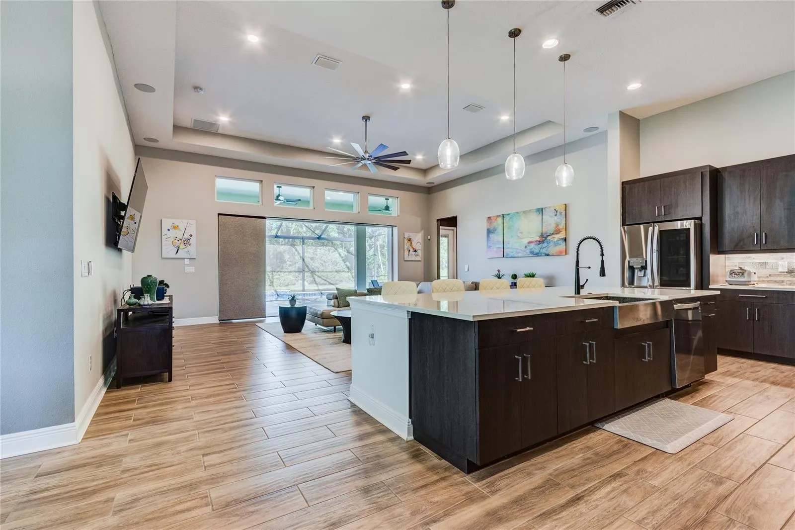 Functional kitchen OPEN to dining and living areas