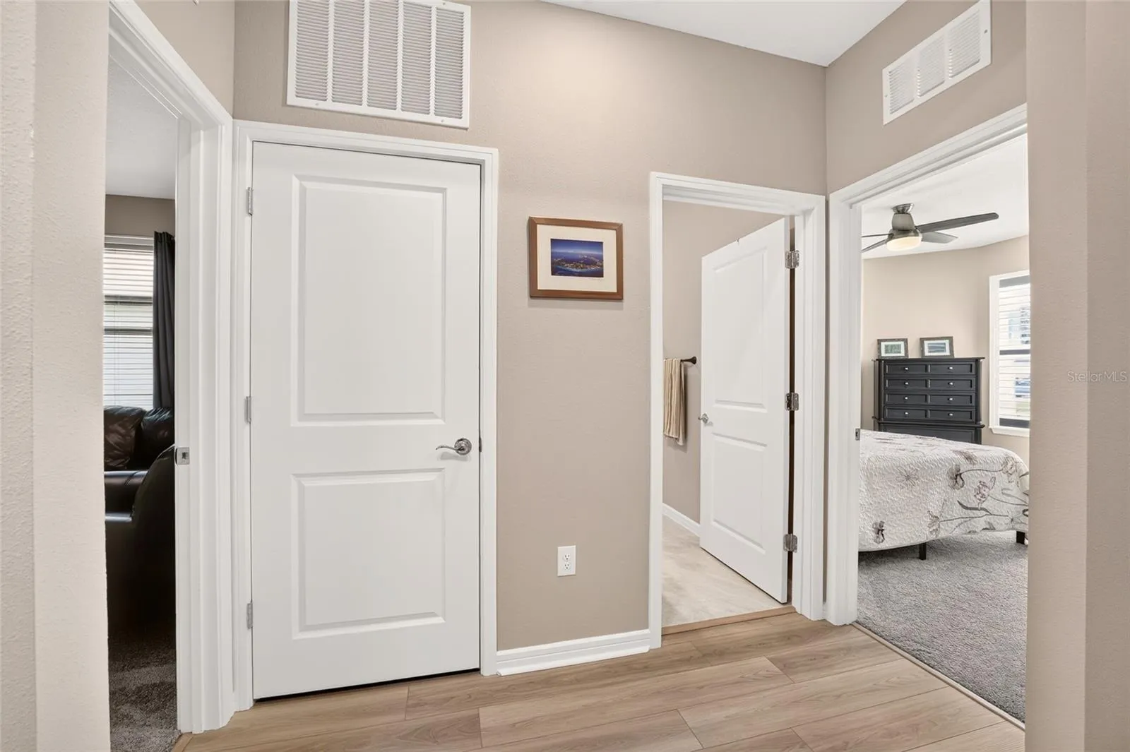 Hallway to Bedroom 2 &amp; 3 and Guest Bathroom