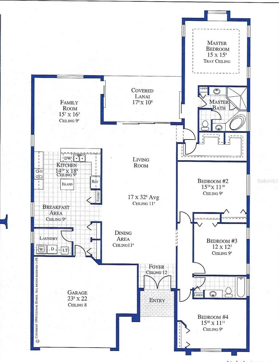 2.5 car garage, large bedrooms w/ample closets.
