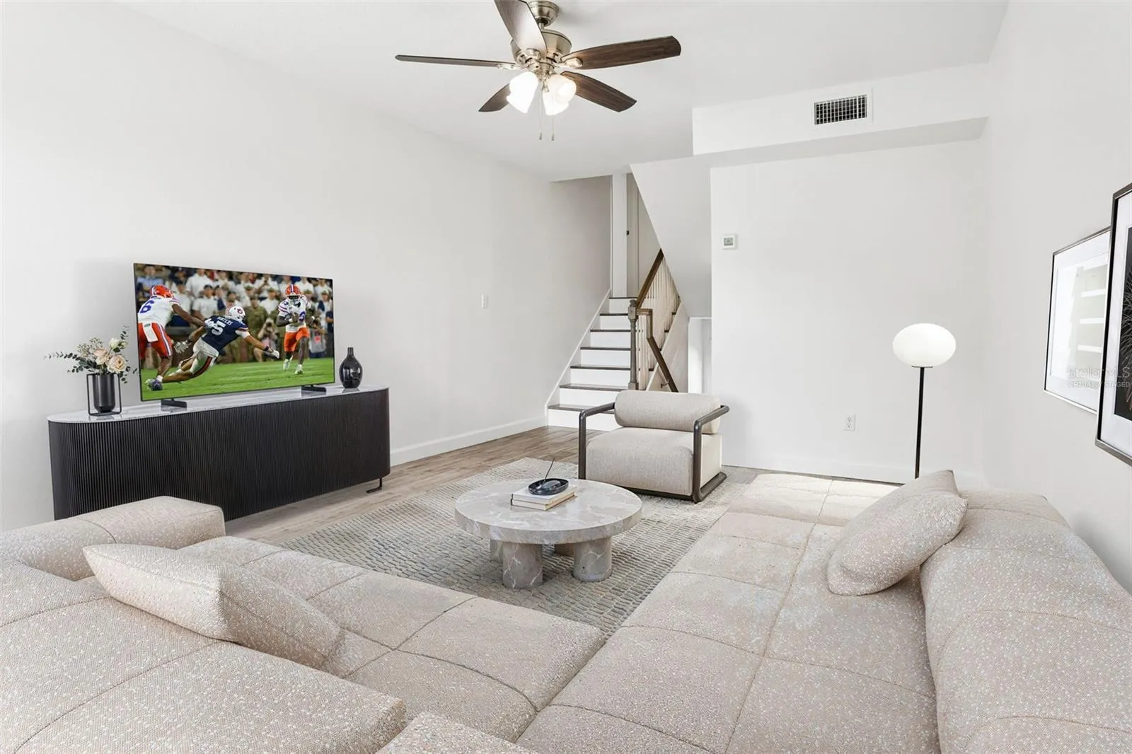 living room - virtually staged