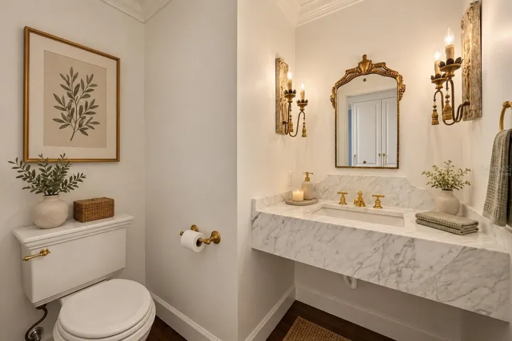 Half bathroom *virtually staged