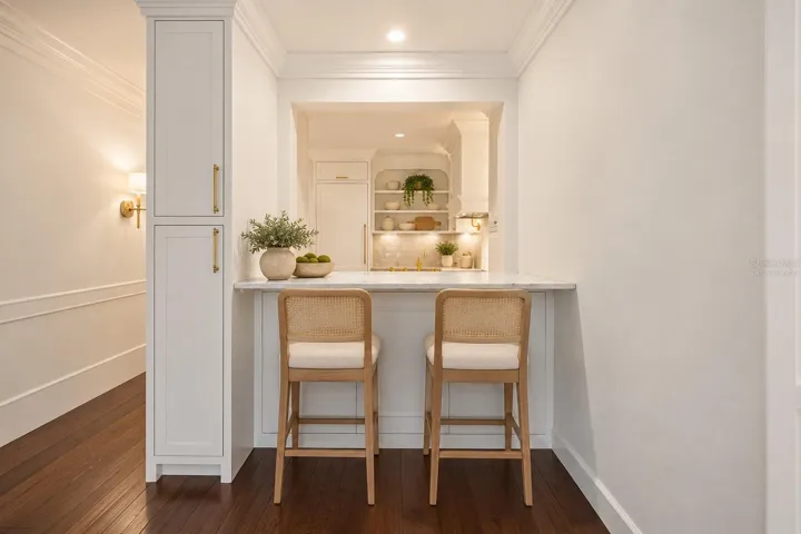 Bar eating area *virtually staged