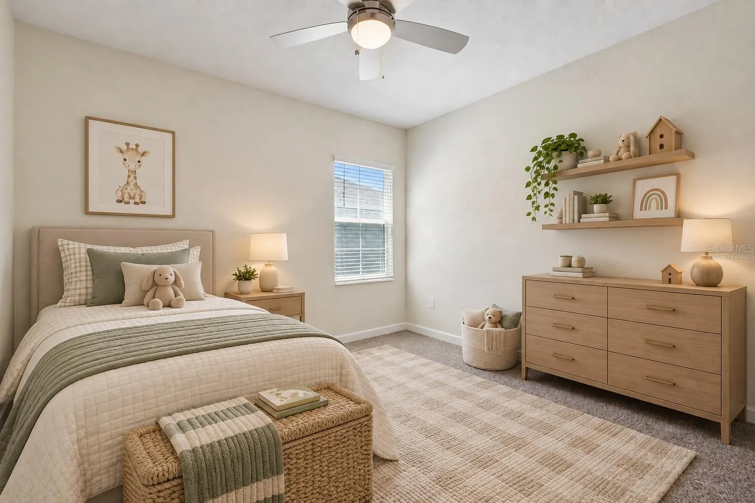 Bedroom 2 - Virtually Staged. Suggestion 2
