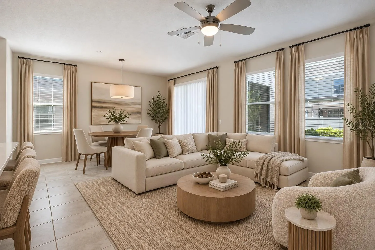 Living Space - Virtually Staged