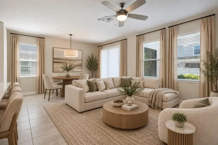 Living Space - Virtually Staged