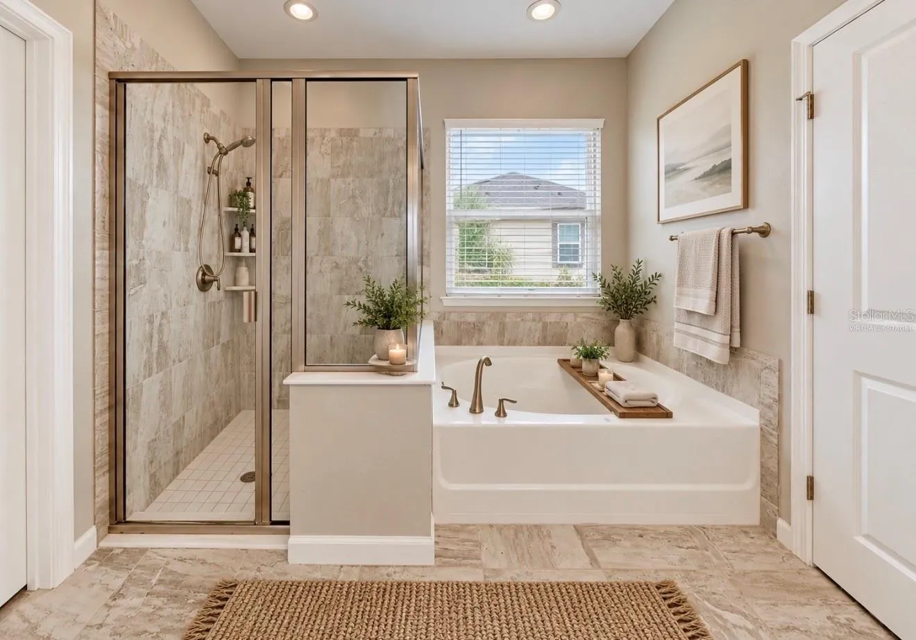Virtually Staged Primary Bath