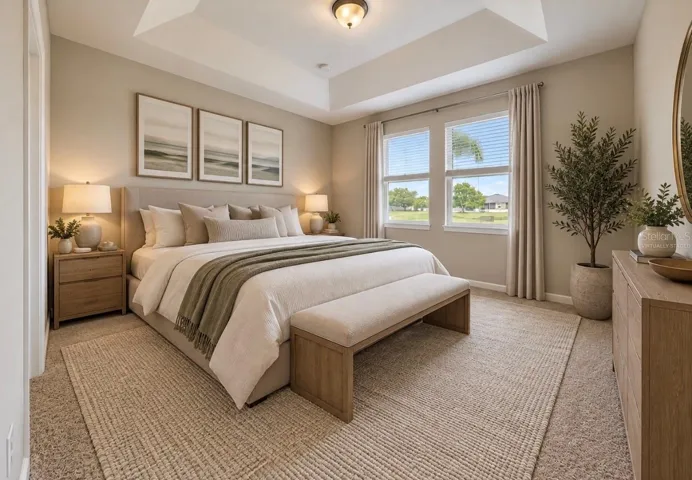 Virtually Staged Primary Bedroom