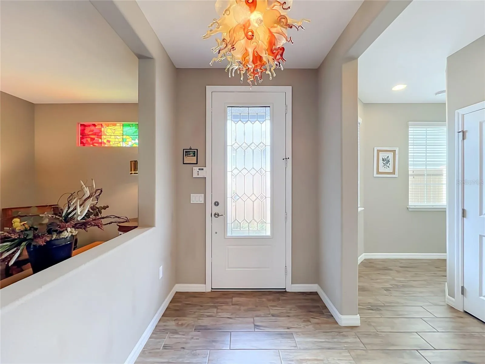 Entry Foyer with custom lighting