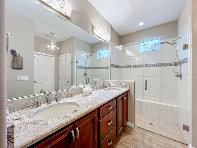 Glass Walled Step-in Shower