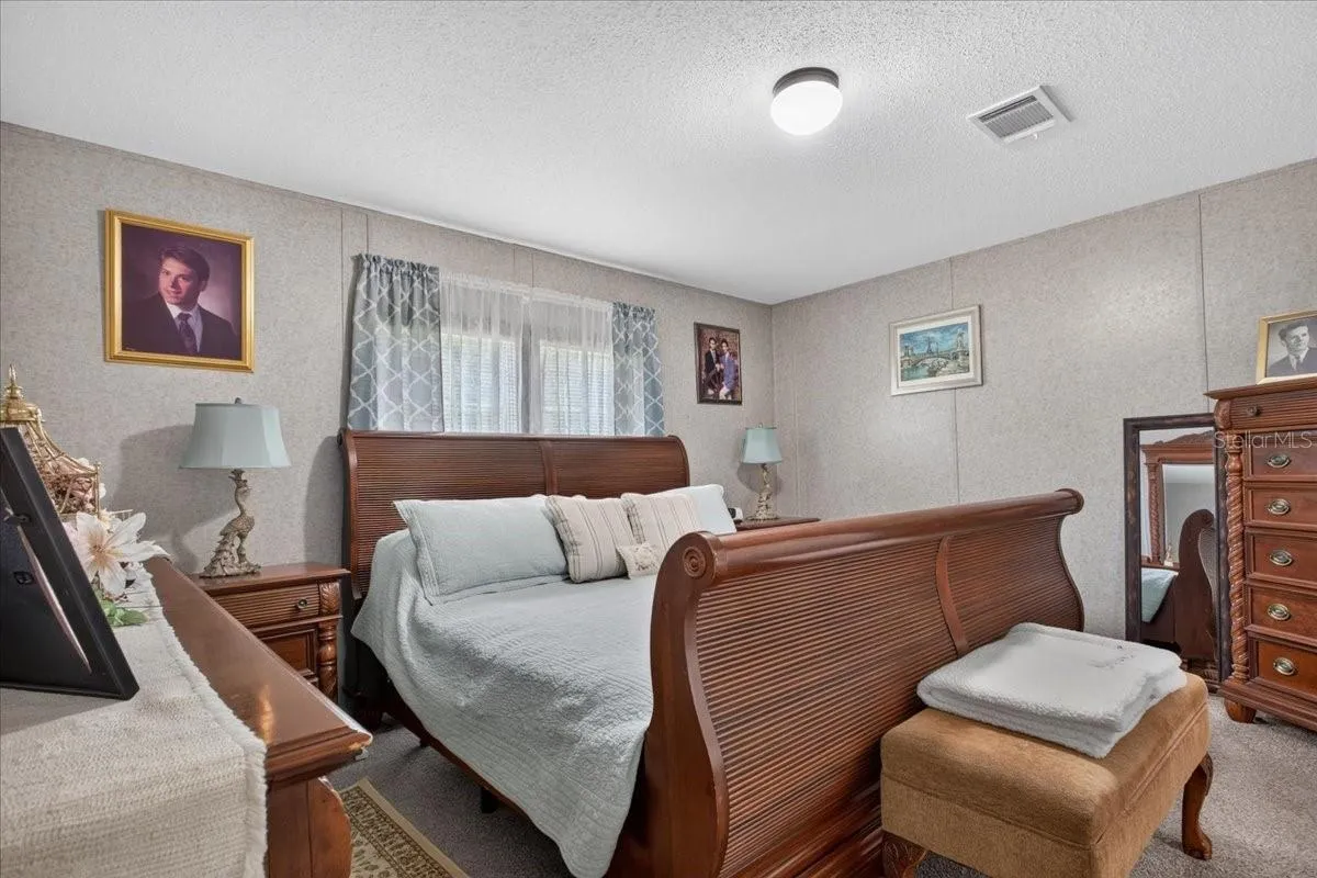 A primary bedroom with room for a king!